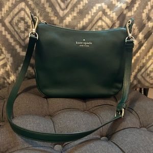 Kate Spade New Rosie Pebbled Leather Crossbody in Deep Jade EUC